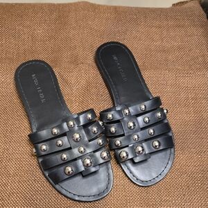 Marc Fisher Black Studded Sandals